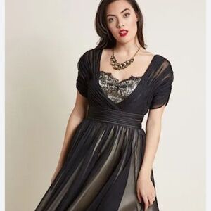 Unique Vintage Holiday Black Dress Tempest Storm Cafe Noir